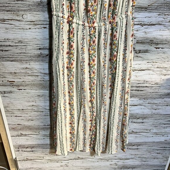 Old Navy Floral Striped Dress - White and Multicolor - Picture 3 of 6